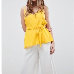 French connection strappy cami top with tie